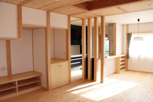 豊田市木の家工務店都築建設の豊田市広美町S邸リビング